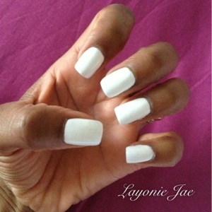 My white painted acrylics